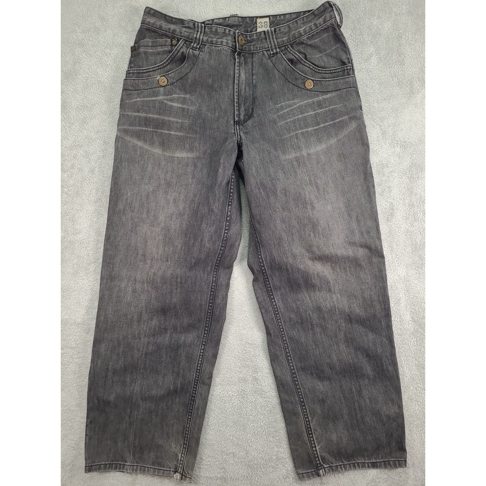 Timberland Mens Baggy Fit Jeans 38 Faded Black Gray 19247 Rugged Bootmakers Y2K